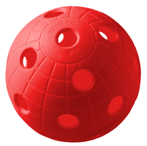 Мяч для флорбола Кратер (красный)