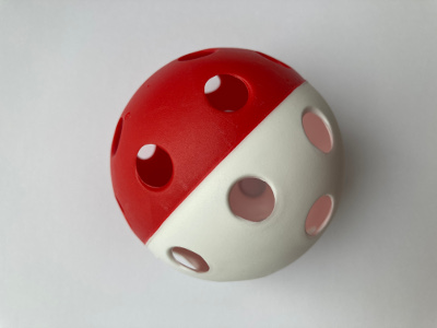 (арт. 51991) Мяч флорбольный детский Original («Оригинал»)  красно-белый