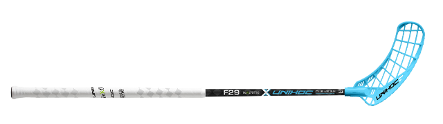 Клюшка для флорбола Unihoc EPIC Feather Light Curve 2.0 29mm white/blue