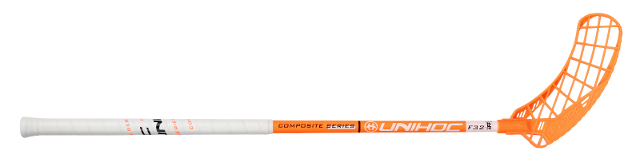 (арт. 23951) Клюшка для флорбола Unihoc EPIC Composite 32mm neon orange/white 83cm