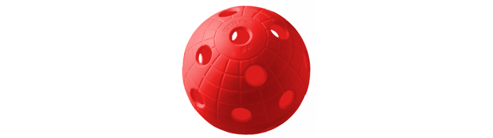 (арт. 51063) Мяч флорбольный CR8ER «Кратер»,  красный