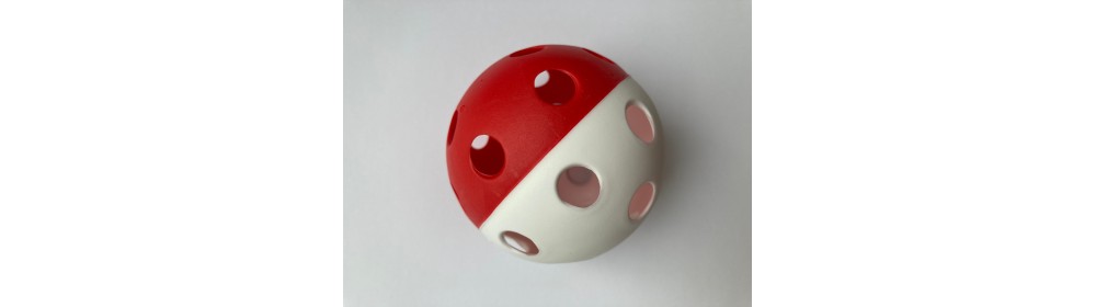 (арт. 51991) Мяч флорбольный детский Original («Оригинал»)  красно-белый