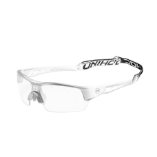 (арт. 24403) Очки флорбольные для взрослых игроков Unihoc VICTORY Senior silver/white