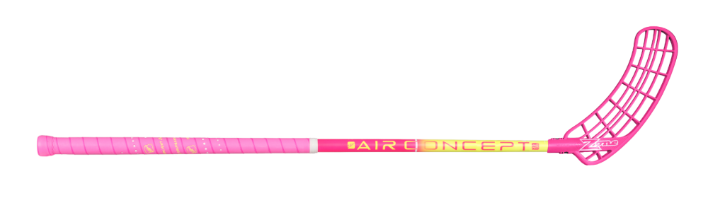 (арт. 400422) Клюшка для флорбола Zone Supreme AIR Curve 1,5° 31mm pink/neon yellow/pink 80cm, Правая